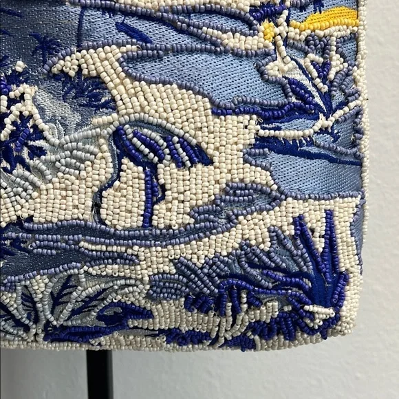 From India To You | Beaded Tropical Handbag w/ Bamboo Handle - Picture 5 of 11